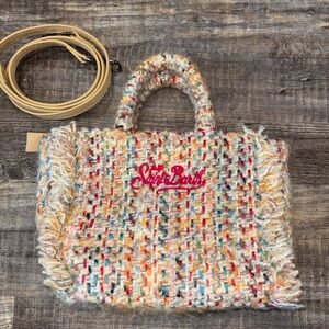 MC2 SAINT BARTH Designer Tweed Tote Crossbody Bag Beach Resort Style